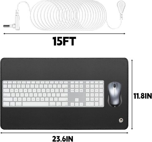 LOYDBDT Grounding Mat with 15ft Grounding Cord,Grounding Bed Mat,Ultra Soft PU Leather,Grounding Therapy Improve Health,Grounding Foot Mat,Relieve Anxiety and Pain,11.8x39inches in Kuwait