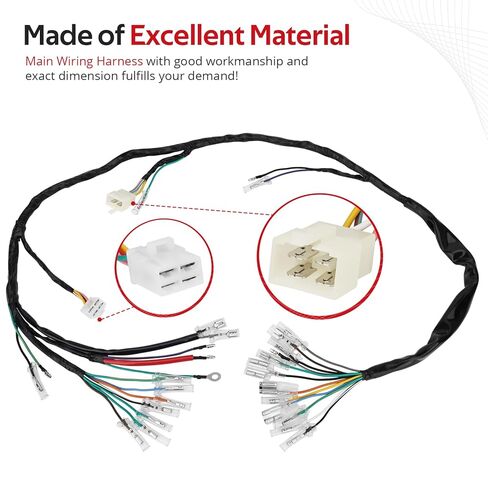 JAVIK Main Wiring Harness for Honda CT90 1976-1979 O.E.M# 32100-102-770 32100-102-780 in Saudi Arabia