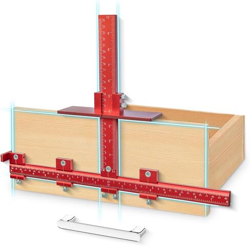 مقبض أدوات خزانة سميكة مطورة: قالب ألومنيوم عالي التحمل بسمك 50% مع قفل لولبي مزدوج، فتحة باب الخزانة، أداة قالب دليل الحفر لتركيب مقبض سحب مقبض الدرج in Kuwait