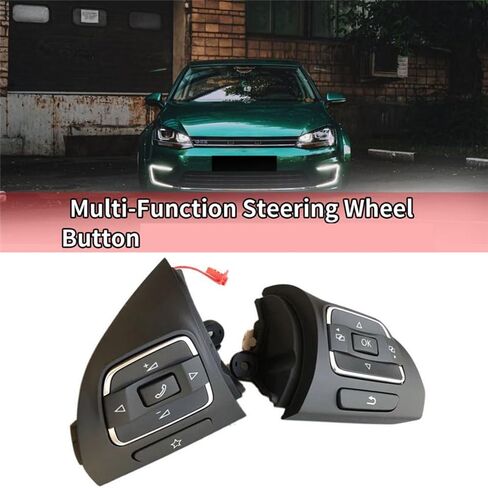 Steering Wheel Mounted Cruise Control Switch Butto Car Side MFD Steering Wheel Buttons Switch/Fit for Golf MK6 Tiguan Jetta EOS 5C0959537A/5C0959538B in Saudi Arabia