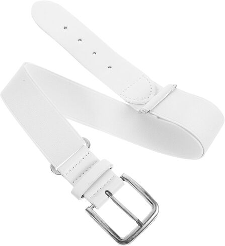 Baseball Softball Belt Elastic Adjustable White Synthetic Leather Waistband Unisex Sports Belt for Youth and Adults Outdoor Activities in Saudi Arabia