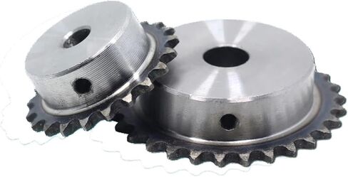 Sprocket 10-30 Teeth Standard Hole M5 Screw Fixed 45# Steel Pitch 6.35mm 1Pcs(2 points -15T,Hole 6) in Saudi Arabia