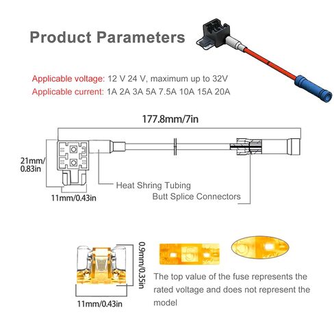 5 عبوات من مهايئ حنفية صمامات السيارة الإضافية 12 فولت، حامل فيوز صغير الحجم مع صمامات 10 × 5 أمبير للشاحنات والقوارب وسيارات الدفع الرباعي - عالمية لتركيب الإلكترونيات بنفسك in Kuwait