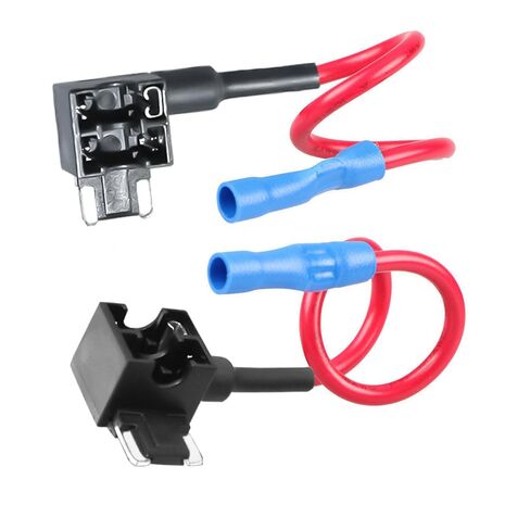 5 عبوات من مهايئ حنفية صمامات السيارة الإضافية 12 فولت، حامل فيوز صغير الحجم مع صمامات 10 × 5 أمبير للشاحنات والقوارب وسيارات الدفع الرباعي - عالمية لتركيب الإلكترونيات بنفسك in Kuwait