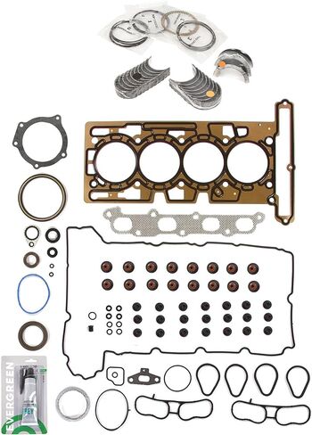 Evergreen SA-9761229282-6 Full Gasket Set Bearings Rings Compatible With/For 04-06 GMC Isuzu Chevrolet 2.8L DOHC in Saudi Arabia