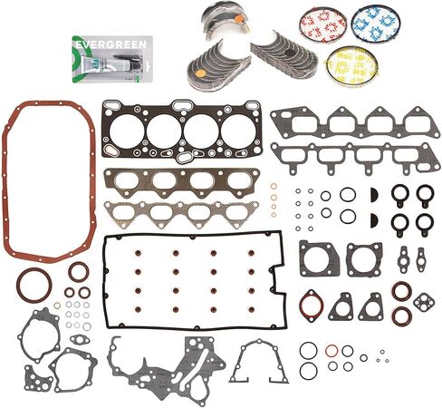 Evergreen SA-5494199868-3 Full Gasket Set Bearings Rings Compatible With/For 93-94 Mitsubishi Turbo 2.0L DOHC 4G63 4G63T in Saudi Arabia