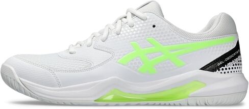ASICS Men's Gel-Dedicate 8 Pickleball Tennis Shoe, 8.5, White/Lime Burst in Saudi Arabia