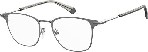 Polaroid Sunglasses Men's PLD D387/G Rectangular Prescription Eyewear Frames, Matte Ruthenium/Demo Lens, 50mm, 19mm in Saudi Arabia