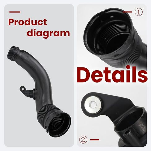 Turbocharged Intercooler Air Intake Turbo Hose Pipe Compatible with BMW 1 2 3 4 Series F20 F22 M2 F87 F30 F34 F32 F33 F36 2011 2012 2013 2014 2015 2016 2017 2018 2019 2020 2021 2022 2023 2024 in Saudi Arabia