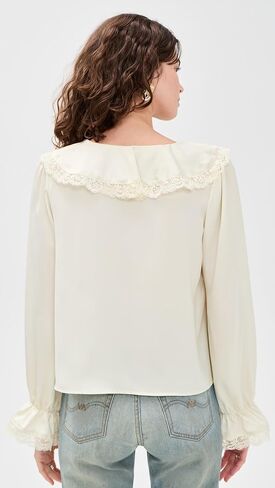 WAYF Women's Lacey Tie Front Top in Saudi Arabia