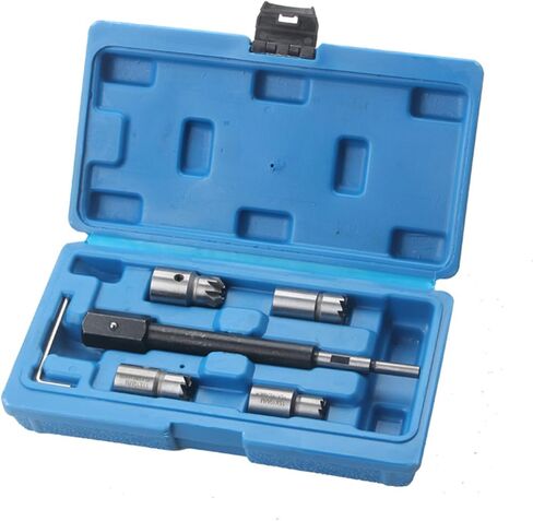 6 Piece Fuels Nozzle Reamer Set Engine Performances Optimization Tool Professional Steel Design for Mechanics Fuels Engine Performances Cleaning Tool in Kuwait