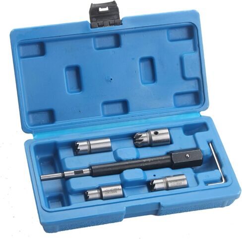 6 Piece Fuels Nozzle Reamer Set Engine Performances Optimization Tool Professional Steel Design for Mechanics Fuels Engine Performances Cleaning Tool in Kuwait