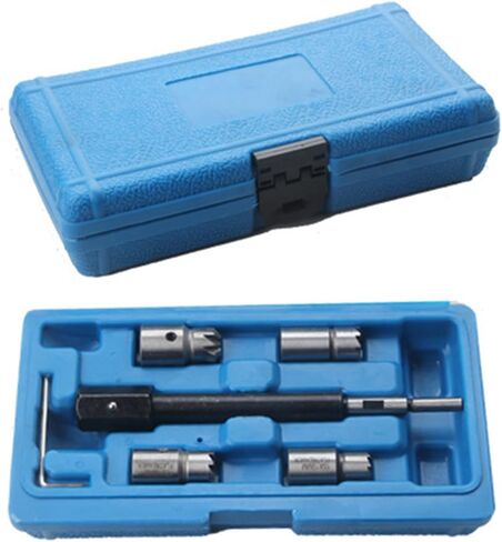 6 Piece Fuels Nozzle Reamer Set Engine Performances Optimization Tool Professional Steel Design for Mechanics Fuels Engine Performances Cleaning Tool in Kuwait