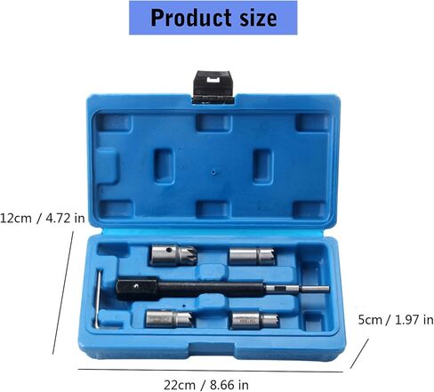 6 Piece Fuels Nozzle Reamer Set Engine Performances Optimization Tool Professional Steel Design for Mechanics Fuels Engine Performances Cleaning Tool in Kuwait