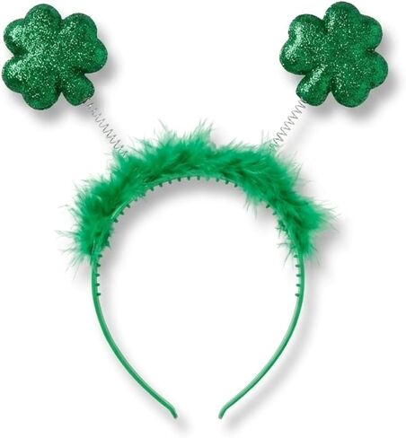 St Patricks Day Headband for Women Green Glitter Shamrock Hairband St Patrick's Day Hair Accessories for Costume Party in Saudi Arabia