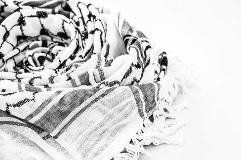الحرباوي وشاح عربي فاخر شماغ كوفية قطن مقاس 47 × 47 بوصة وشاح عربي صنع في فلسطين in Saudi Arabia