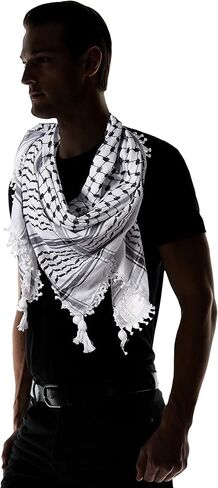 الحرباوي وشاح عربي فاخر شماغ كوفية قطن مقاس 47 × 47 بوصة وشاح عربي صنع في فلسطين in Saudi Arabia