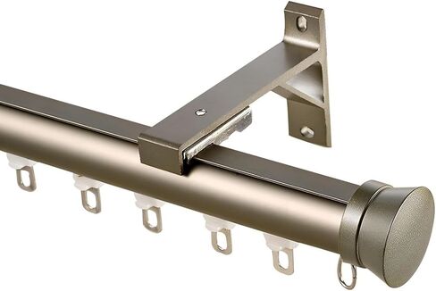 Heavy Duty Aluminum Curtain Track 4m - Roman Curtain Rod for Bedroom, Living Room, Kitchen & Bathroom - Stylish Champagne Finish, Durable & Easy to Install in Saudi Arabia