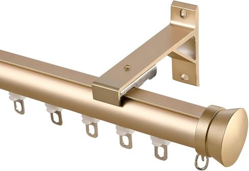 Heavy Duty Aluminum Curtain Track 4m - Roman Curtain Rod for Bedroom, Living Room, Kitchen & Bathroom - Stylish Champagne Finish, Durable & Easy to Install in Saudi Arabia