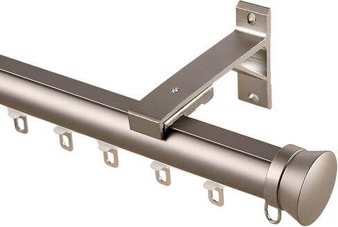 Heavy Duty Aluminum Curtain Track 4m - Roman Curtain Rod for Bedroom, Living Room, Kitchen & Bathroom - Stylish Champagne Finish, Durable & Easy to Install in Saudi Arabia