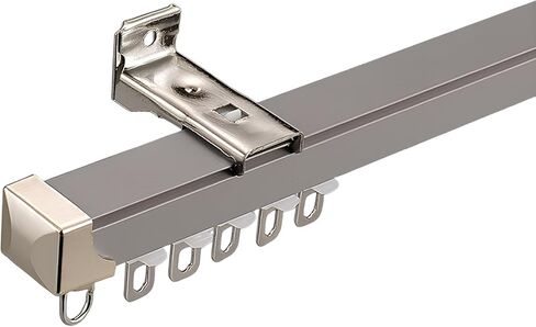 Heavy Duty Soundproof Room Divider Ceiling Track Set - Adjustable Curtain Rods for Living Room & Bedroom, Grey Wall, 1.6m (2 x 80cm) - Perfect Privacy Solution in Saudi Arabia