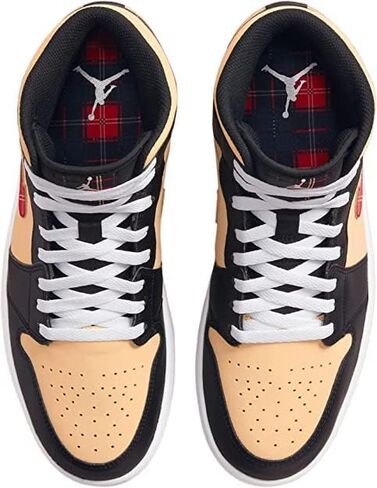 حذاء Nike Air Jordan 1 Mid SE - أسود / متعدد الألوان / سمسم / أحمر ناري / أبيض in Saudi Arabia