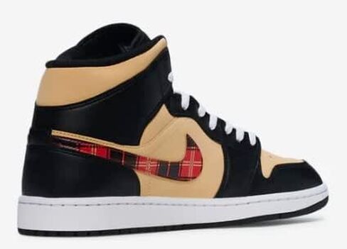 حذاء Nike Air Jordan 1 Mid SE - أسود / متعدد الألوان / سمسم / أحمر ناري / أبيض in Saudi Arabia
