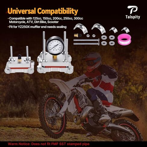 طقم إصلاح دنت أنبوب العادم ثنائي الأشواط متوافق مع 125cc، 150cc، 200cc، 250cc، 300cc دراجة نارية، ATV، الدراجة الترابية، سكوتر، وأداة إزالة انبعاجات العادم الأكثر فعالية in Kuwait