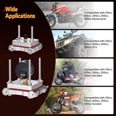 طقم إصلاح دنت أنبوب العادم ثنائي الأشواط متوافق مع 125cc، 150cc، 200cc، 250cc، 300cc دراجة نارية، ATV، الدراجة الترابية، سكوتر، وأداة إزالة انبعاجات العادم الأكثر فعالية in Kuwait