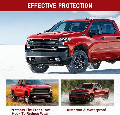 أغطية خطاف السحب مناسبة لسيارة Chevy Silverado 1500 2007-2026/GMC Sierra 1500 2007-2018، خطافات سحب السيارة المخصصة متوافقة مع ملحقات شيفروليه سيلفرادو 1500 2007-2026 in Saudi Arabia
