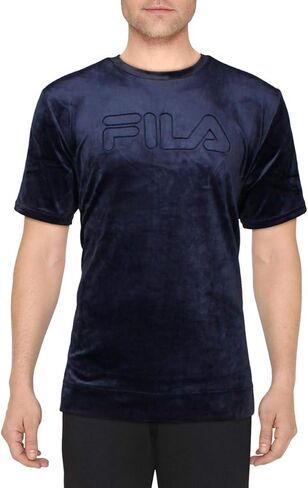 Fila Men's Evan-2 T-Shirt Short Sleeve Crew Neck Velour in Saudi Arabia