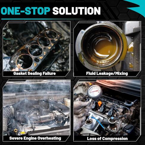 مجموعة مسامير الرأس YVZ متوافقة مع Ford Fusion 1.5L/1.6L 2013-2020 丨Escape 1.5L/1.6L 2013-2019 丨Fiesta 1.6L 2011-2019 10 قطع مجموعة مسامير رأس TTY HBK4312 ES72797 in Kuwait