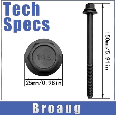 HBHO034 مجموعة مسامير رأس الأسطوانة 10 قطع متوافقة مع موديلات Honda Civic 1.7L (2001-2005) تحل محل OE: HBHO034 in Kuwait