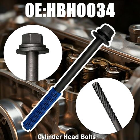 HBHO034 مجموعة مسامير رأس الأسطوانة 10 قطع متوافقة مع موديلات Honda Civic 1.7L (2001-2005) تحل محل OE: HBHO034 in Kuwait
