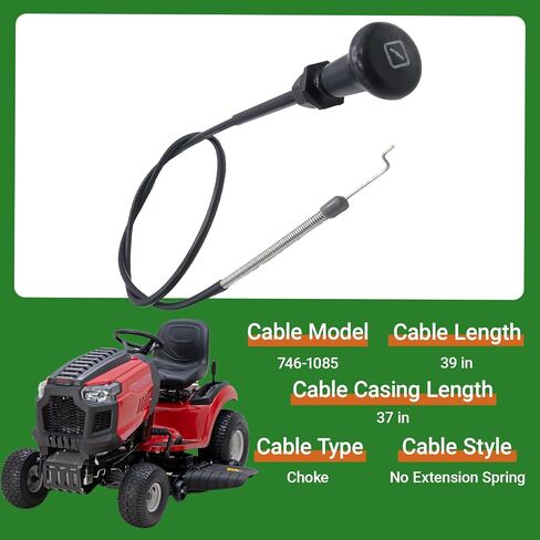 كابل التحكم في الاختناق 946-1085A لقطع غيار جزازة العشب MTD Cub Cadet Troy-Bilt 746-1085 946-1085 746-1085A 60-057 - مناسب تمامًا لجزازة الركوب من سلسلة LT1042 LT1045 LT1046 LT1050 & MTD 600/700 in Kuwait