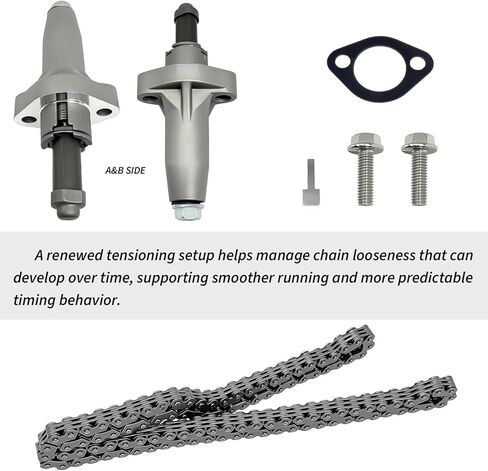 Cam Timing Chain and Tensioner Guide Kit Compatible with Honda Rincon 650 680 Pioneer 700 700-4 SXS700 OEM# 14510-HN8-013 14515-HN8-003 14401HN8-003 in Saudi Arabia