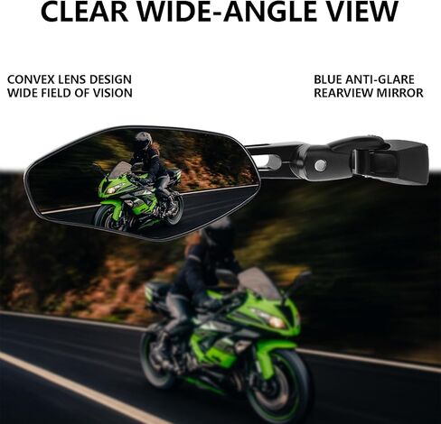 Racing Motorcycle Rearview Mirrors Triple Adjustment Blue Class Side Mirror for Yamaha YZF R1 R6 600 /for Kawasaki 250 500 ZX6 ZX10R /Suzuki GSXR GSXR 600 750 1000 /for Honda CBR 600 929 954 1000 in Saudi Arabia
