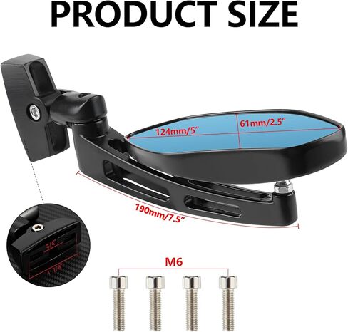 Racing Motorcycle Rearview Mirrors Triple Adjustment Blue Class Side Mirror for Yamaha YZF R1 R6 600 /for Kawasaki 250 500 ZX6 ZX10R /Suzuki GSXR GSXR 600 750 1000 /for Honda CBR 600 929 954 1000 in Saudi Arabia