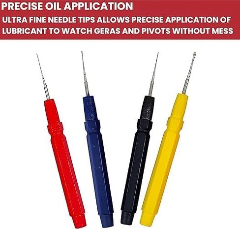Oiler Pen Needle Set for Watchmaker Precision, Watch Repair, Clock Lubrication and Small Parts (4 Oil Pens + Oil Cup) in Saudi Arabia