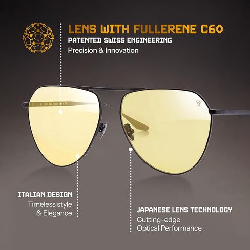 Hyperlight Zero G Black Ind Fullerene C60 UV & bluelight daily shades for men. Unisex luxury sunglasses for women, designer sunglasses for men. Fashion branded harmonized white light eyeglasses w/case in Saudi Arabia