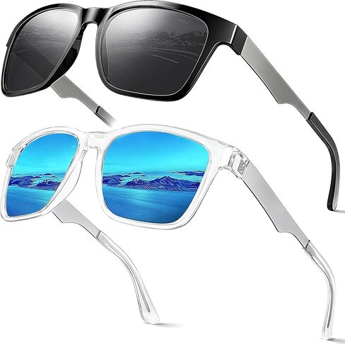 نظارات شمسية مستقطبة كبيرة الحجم للغاية مقاس 158 مم XXL للرجال، مقاومة للخدش/المياه المالحة/عدسة كارهة للزيوت مع الأشعة فوق البنفسجية 400 in Kuwait
