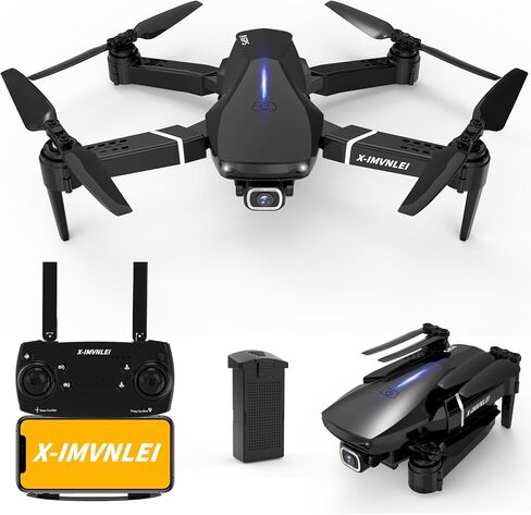 X9 4K GPS Drone with Camera for Adults Beginners, Foldable FPV RC Quadcopter, Optical Flow Positioning, Auto Return, Follow Me, Trajectory Flight, 3D Flip, 2 Batteries 36min Flight Time in Saudi Arabia