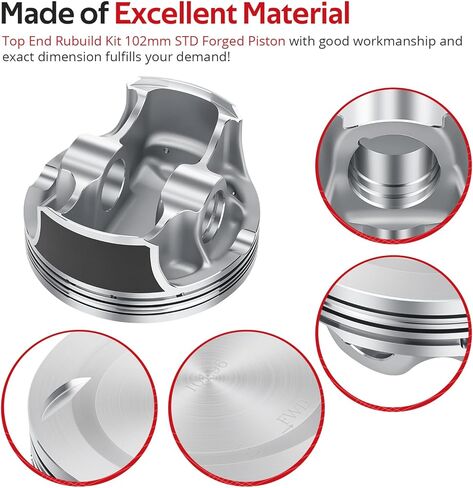 JAVIK Top End Rubuild Kit 102mm STD Forged Piston For Yamaha Raptor Grizzly Rhino 700 2006-2014 O.E.M# 1S3-11631-10-00 in Saudi Arabia