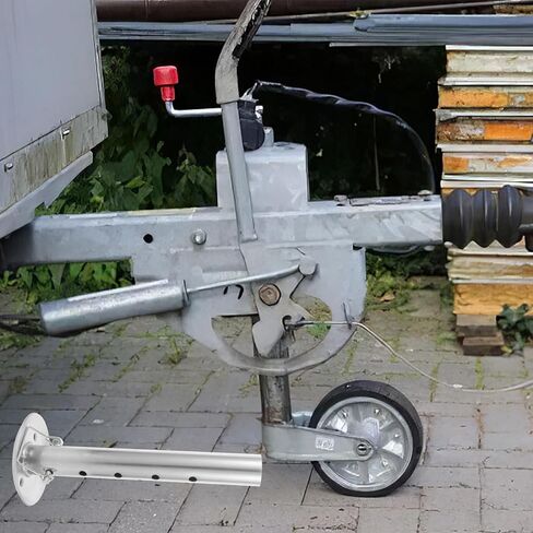 GARVALON الثقيلة مقطورة جاك قطرة الساق استقرار مع وسادة القدم القابلة للإزالة مقطورة جاك أنبوب لدعم مواقف السيارات الترفيهية in Kuwait