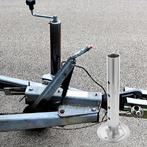 GARVALON الثقيلة مقطورة جاك قطرة الساق استقرار مع وسادة القدم القابلة للإزالة مقطورة جاك أنبوب لدعم مواقف السيارات الترفيهية in Kuwait