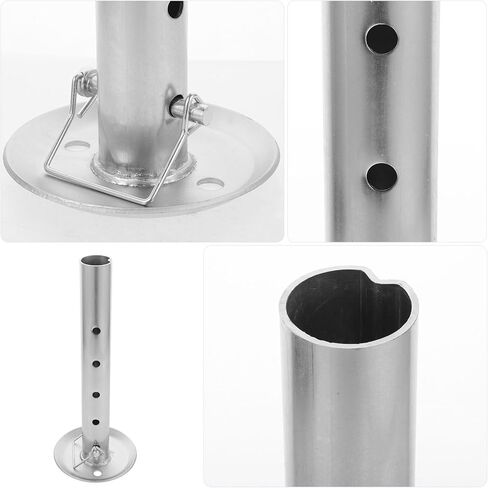 GARVALON الثقيلة مقطورة جاك قطرة الساق استقرار مع وسادة القدم القابلة للإزالة مقطورة جاك أنبوب لدعم مواقف السيارات الترفيهية in Kuwait