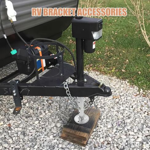 GARVALON الثقيلة مقطورة جاك قطرة الساق استقرار مع وسادة القدم القابلة للإزالة مقطورة جاك أنبوب لدعم مواقف السيارات الترفيهية in Kuwait