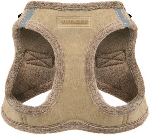 Voyager Step-in Plush Dog Harness – Soft Plush, Step in Vest Harness for Small and Medium Dogs by Best Pet Supplies - Latte Suede, M (Chest: 16-18") in Kuwait