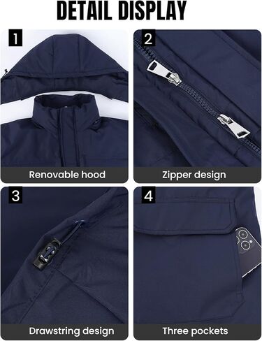 Yimoon Mens Long Parka Winter Coats Water-resistant Warm Thicken Hooded Puffer Jacket Heavy Padded Windbreaker Outerwear in Saudi Arabia