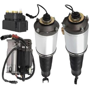 4x Air Suspension Kit Compressor Front Air Shocks & Valve Block Compatible With Audi A8 D3 in Kuwait